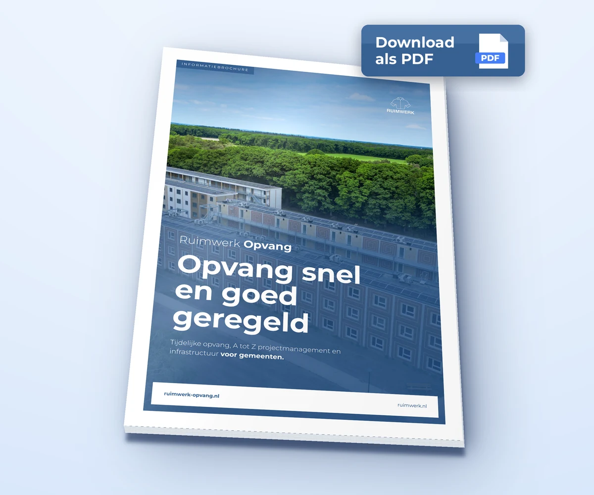 Brochure Ruimwerk Opvang: Opvang snel en goed geregeld